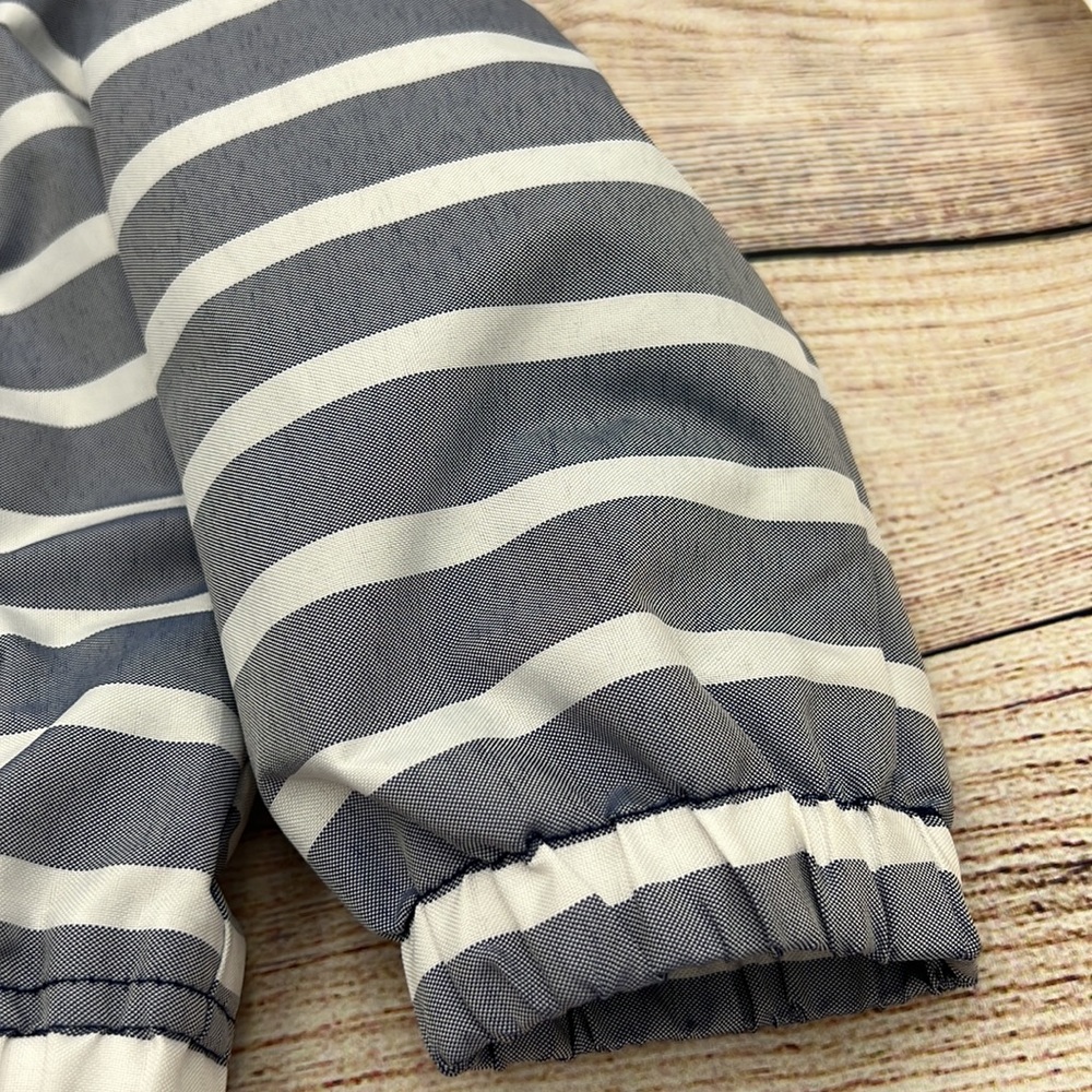 Boys Crazy-8 Blue and White Striped Windbreaker - Picture 5 of 6